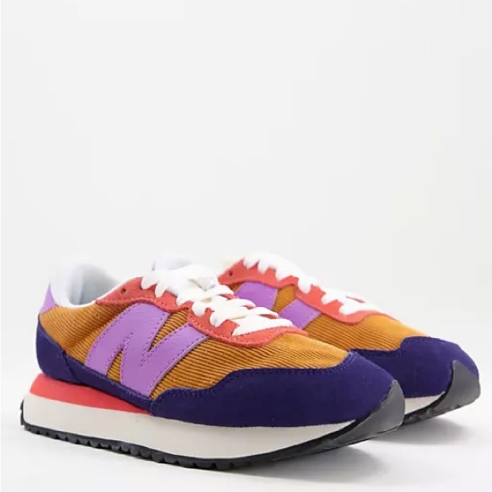 New Balance 237 - Blue/Orange/Indigo Size 8.5. Never worn